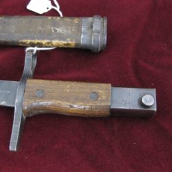 Japanese Type 30 combat bayonet with wood scabbard