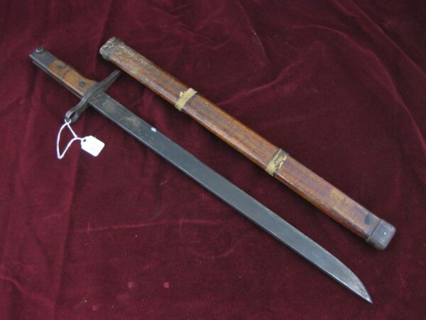 Japanese Type 30 bayonet with square tip wood scabbard  JB-130 - Image 5