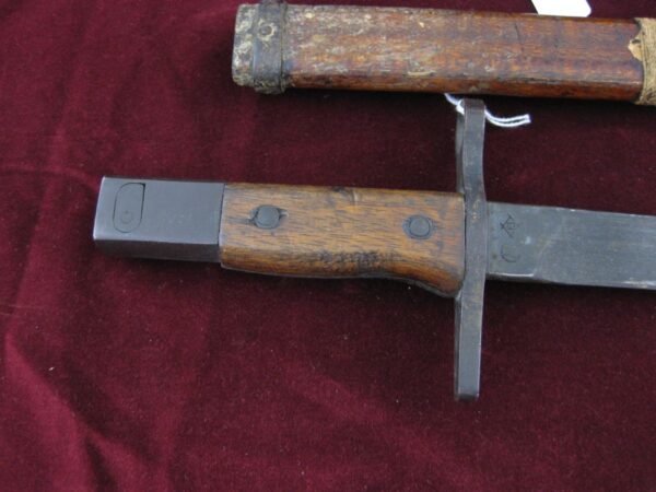 Japanese Type 30 bayonet with square tip wood scabbard  JB-130 - Image 4