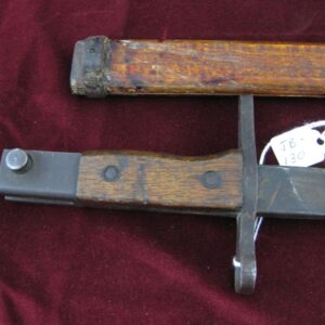 Japanese Bayonet with Square tip wood scabbard