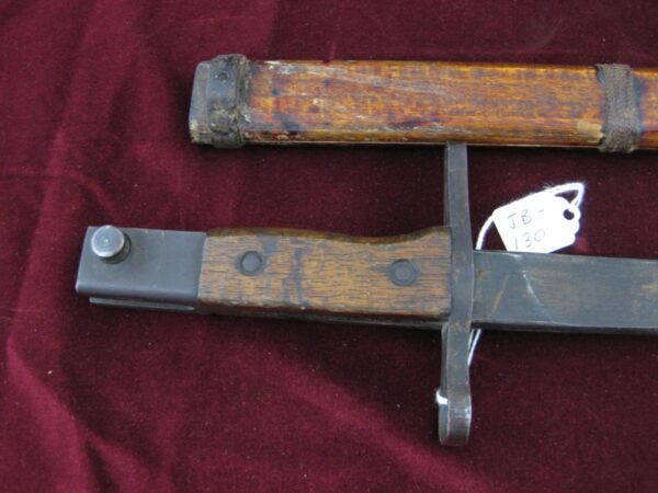 Japanese Bayonet with Square tip wood scabbard