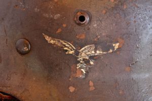 M35 Single Decal Camouflaged Luftwaffe helmet