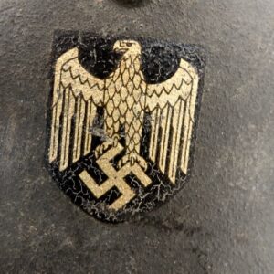 German M40 single decal helmet with light camouflage